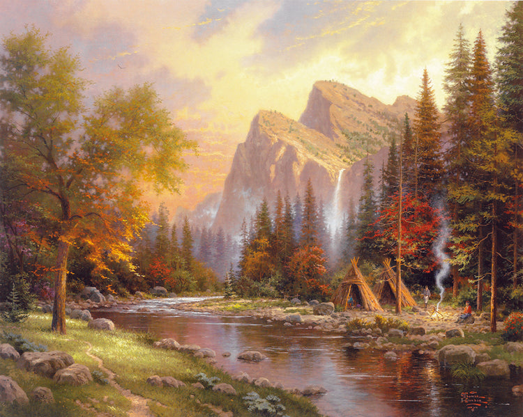 Thomas Kinkade - Mountains Declare His Glory (Large) (2000)