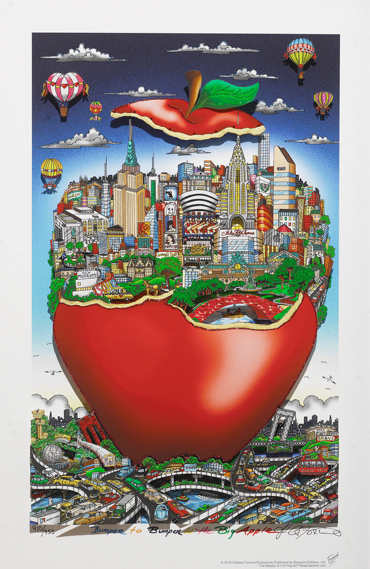 Charles Fazzino - Bumper to Bumper in the Big Apple (2016)