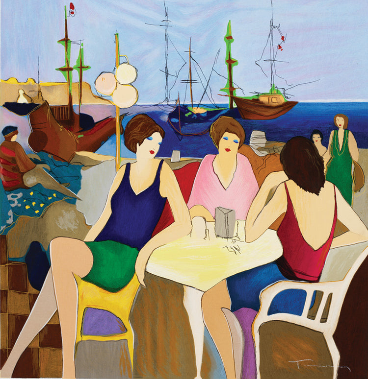 Itzchak Tarkay - Old Jaffa Port II (2003)