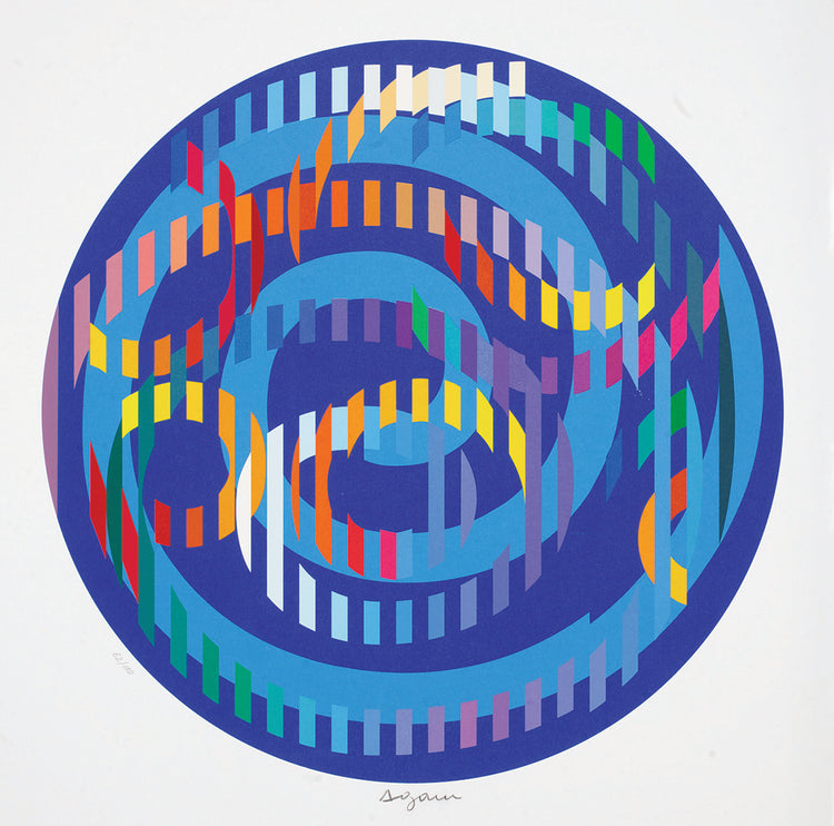Yaacov Agam - Round Blue (2006)