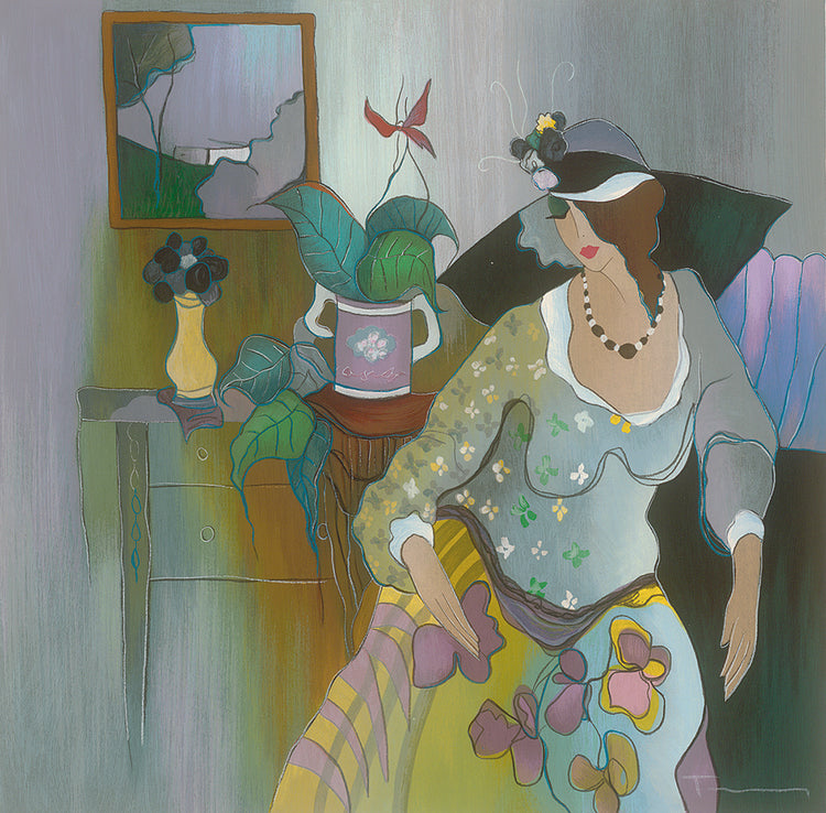 Itzchak Tarkay - Lady in Grey (2006)