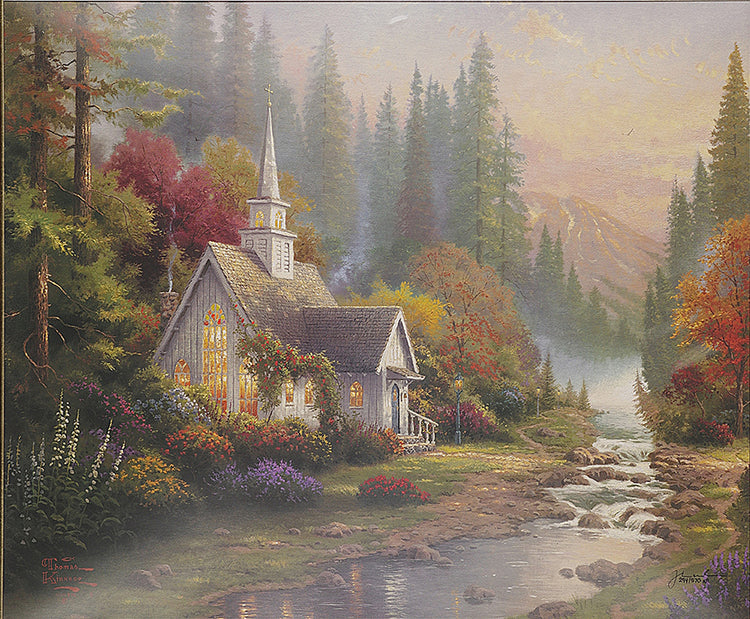 Thomas Kinkade - Forest Chapel (1999)