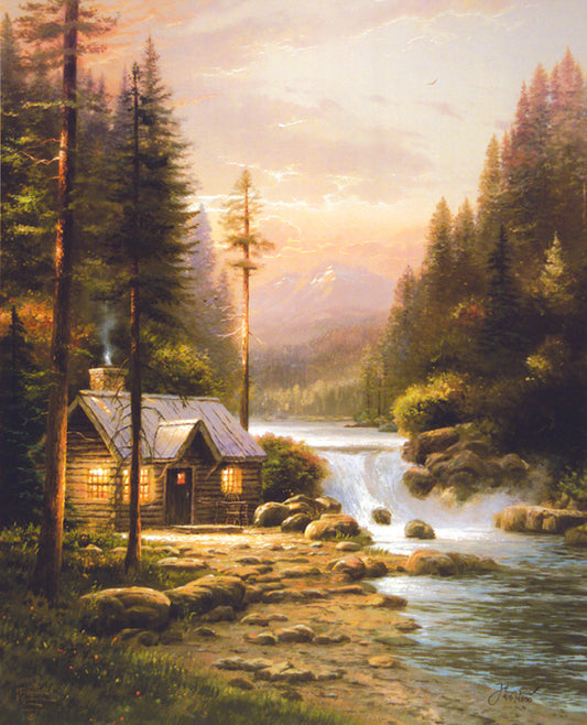 Thomas Kinkade - Evening in the Forest (2006)