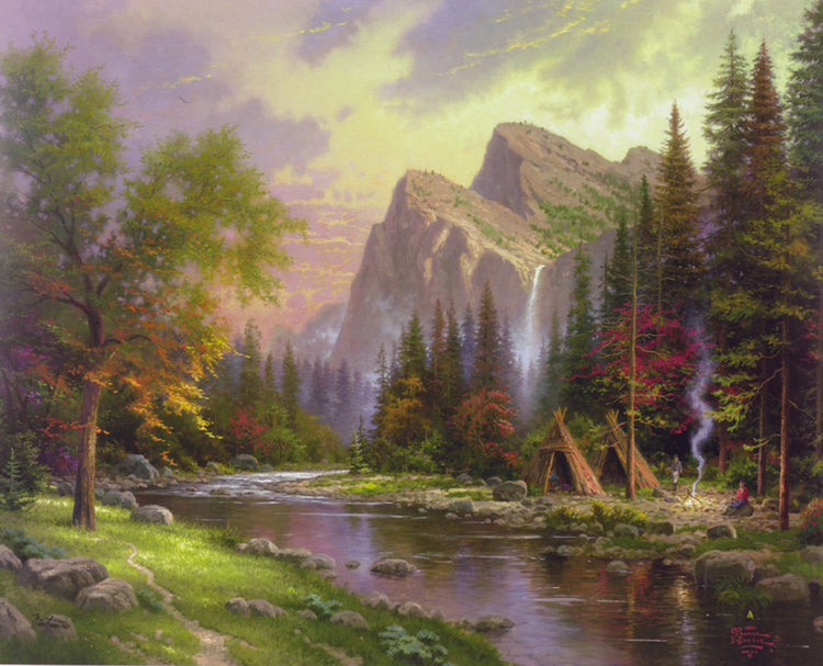 Thomas Kinkade - Mountains Declare His Glory (Medium) (2005)