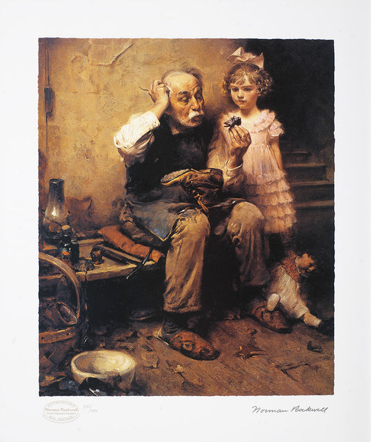 Norman Rockwell - Cobbler Studying a Doll's Shoe (2012)