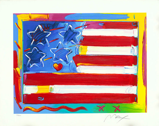 Peter Max - Flag with Heart (2015)