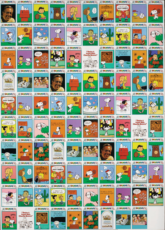 Animation Art - Peanuts - Uncut Sheet of Trading Cards (1991)