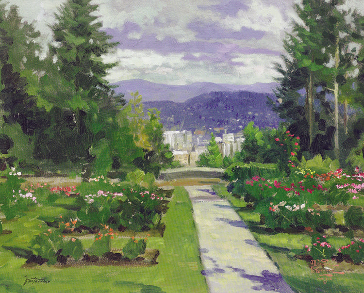 Thomas Kinkade - Rose Garden, Portland (Small) (1999)