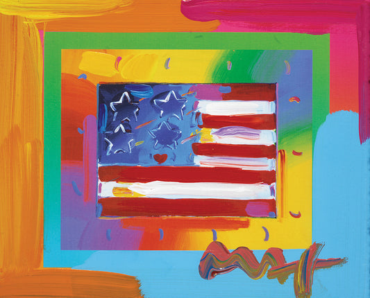 Peter Max - Flag with Heart on Blends (2005)